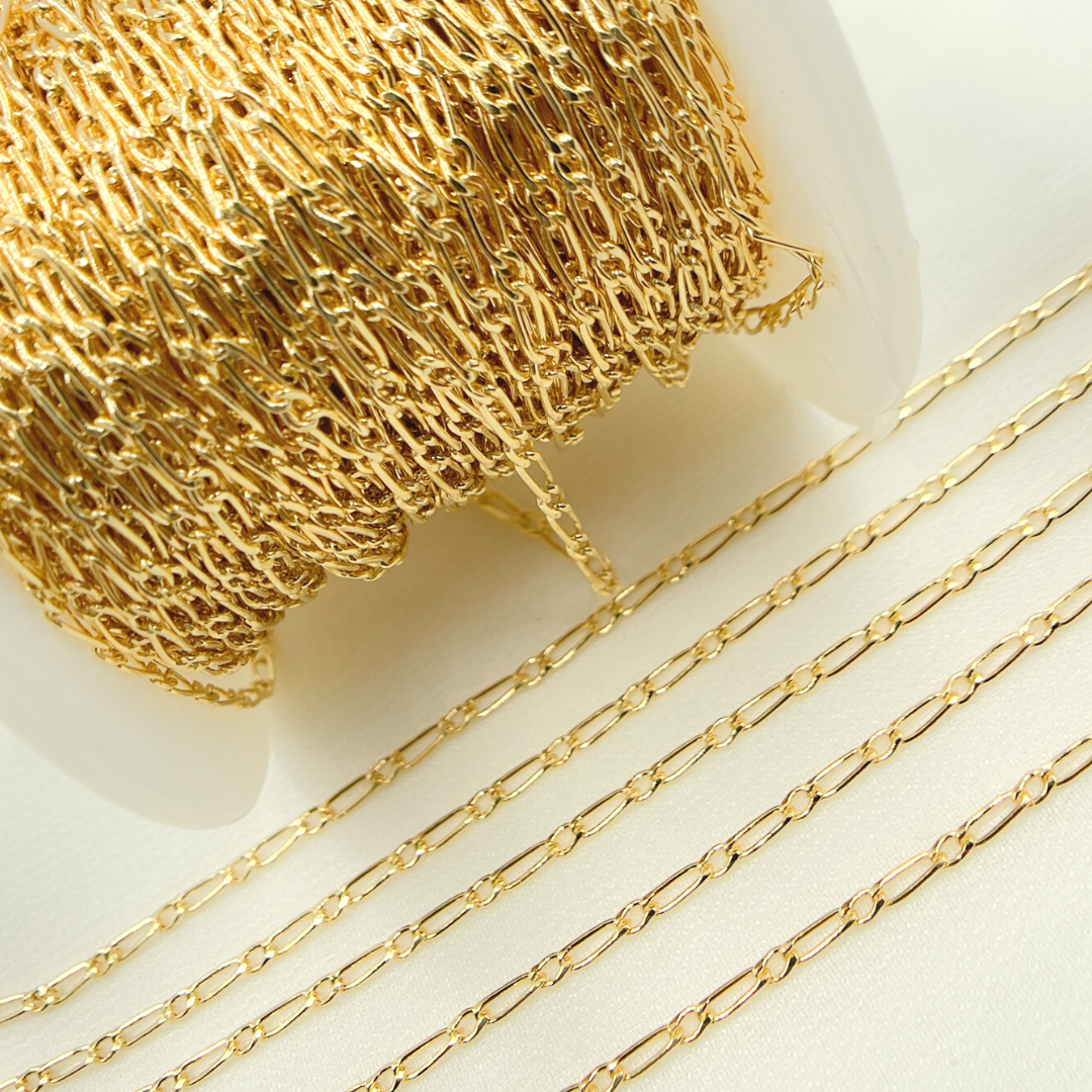 14K Gold Filled Figaro Chain. 2411CHRGF