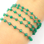 Load image into Gallery viewer, Green Onyx Wire Chain. GRE1
