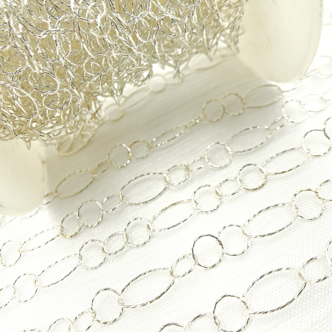 925 Sterling Silver Diamond Cut Chain