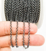 Load image into Gallery viewer, Black Rhodium 925 Sterling Silver Rolo Link Chain. BR13
