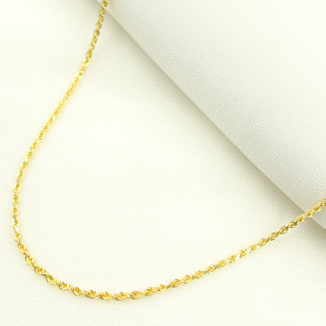 030CRDP0L8L. 14K Solid Yellow Gold Rope Chain