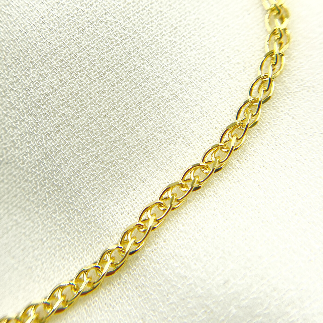 14K Solid Gold Wheat Chain