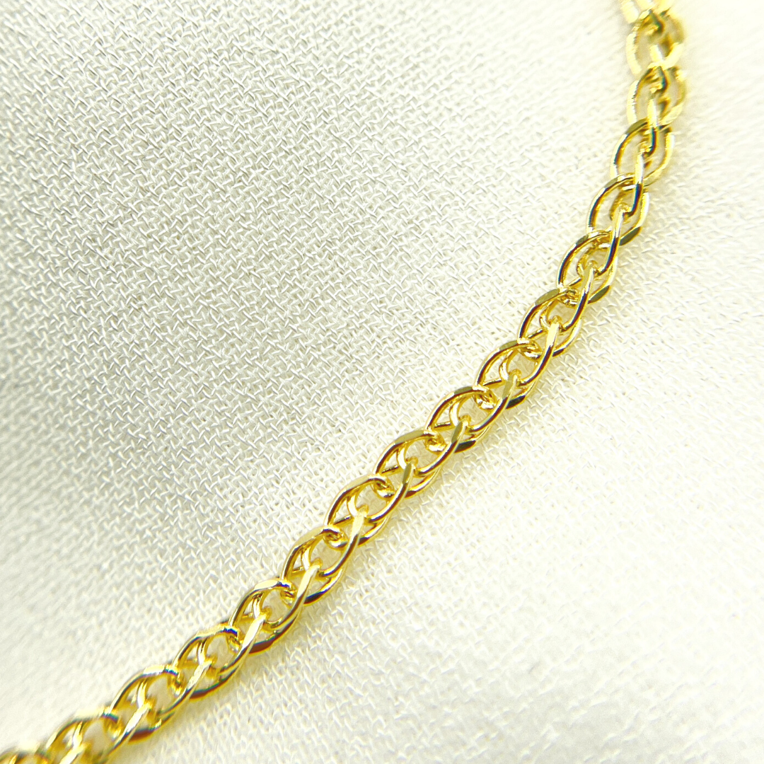 04013879SG. 14K Solid Gold Wheat Chain