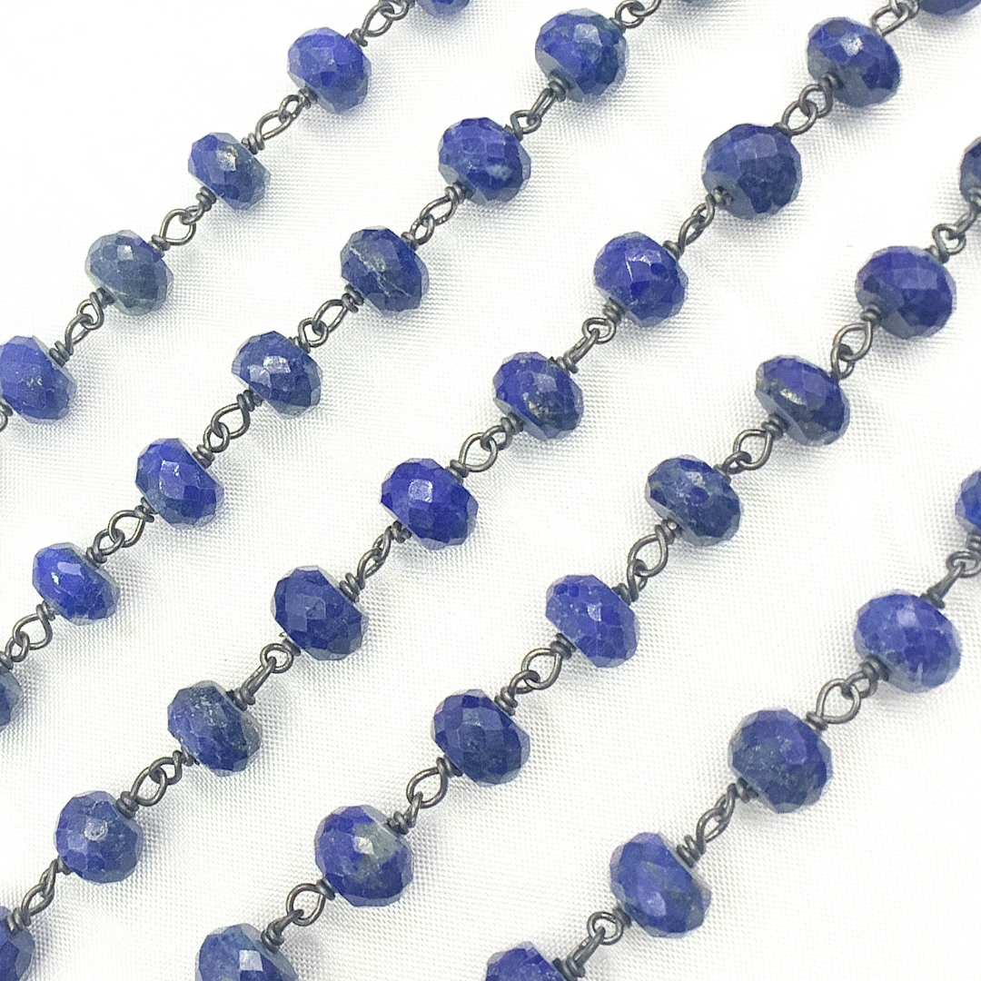 Lapis Lazuli Oxidized Wire Chain