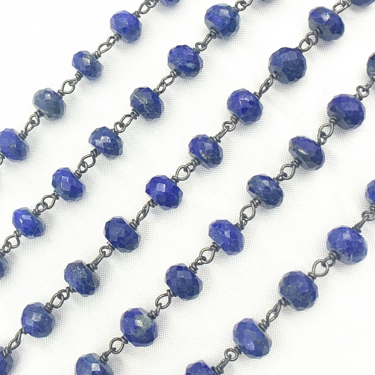 Lapis Lazuli Oxidized Wire Chain