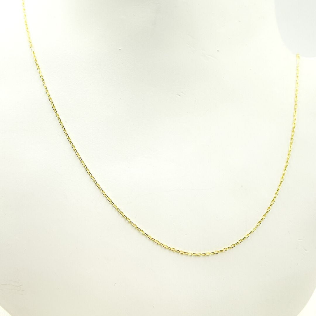 025FCLT5. 14K Solid Yellow Gold Diamond Cut Paperclip Link Chain