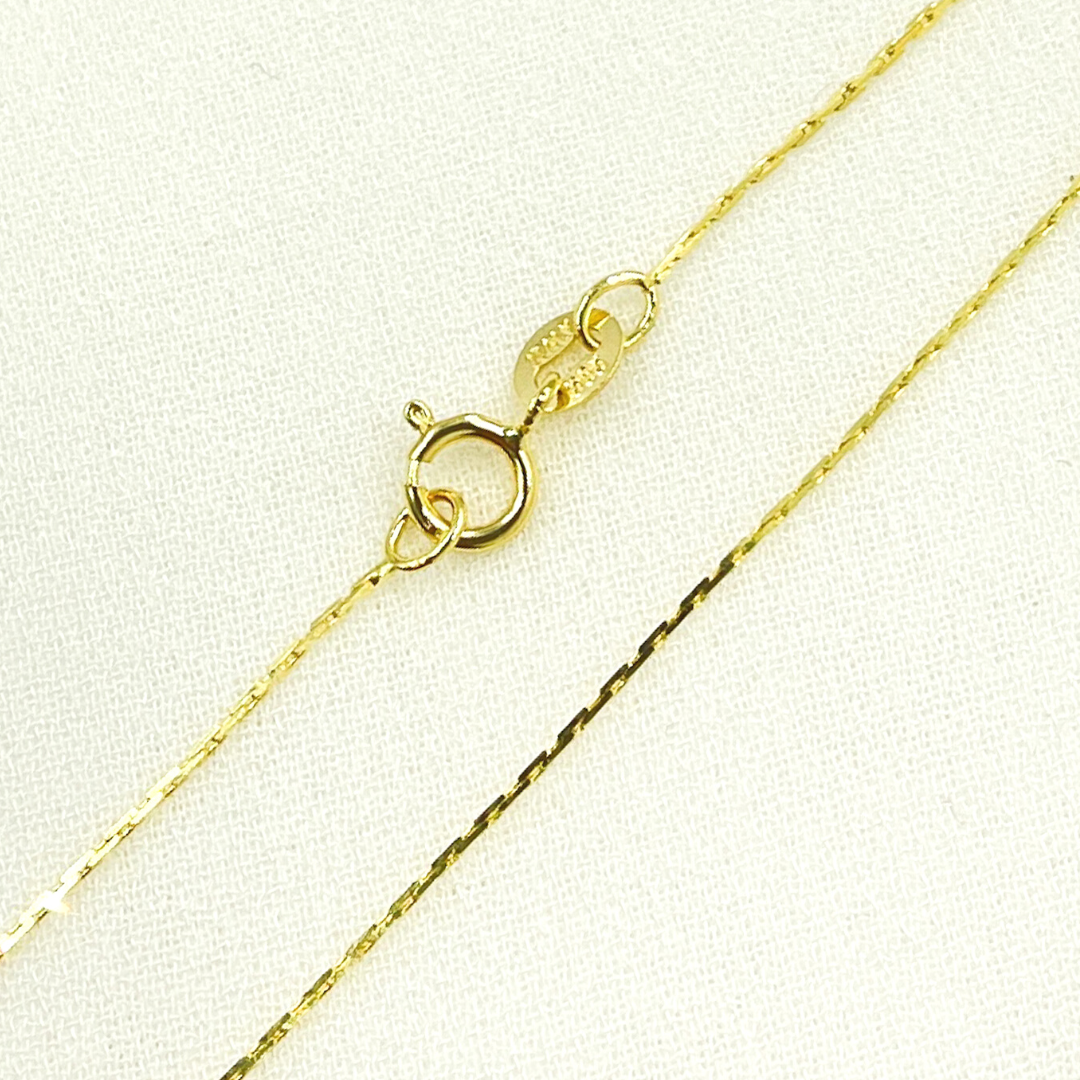 14k Solid Yellow Gold Solid Cable Necklace. 030R01BQT4P3