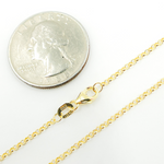 Load image into Gallery viewer, 025BLC. 14K Solid Gold Rolo Chain
