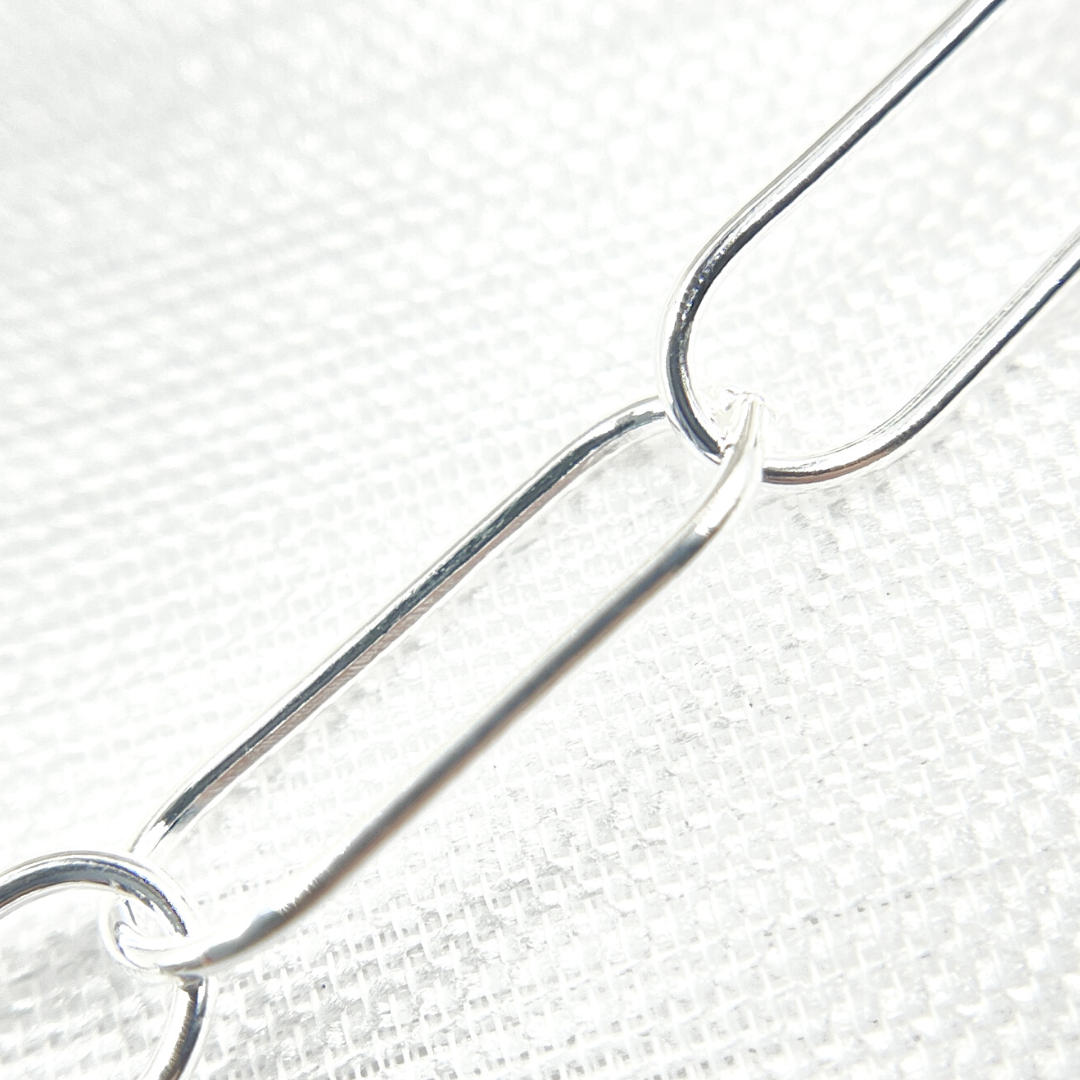 925 Sterling Silver Paperclip Chain.