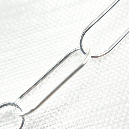 925 Sterling Silver Paperclip Chain.