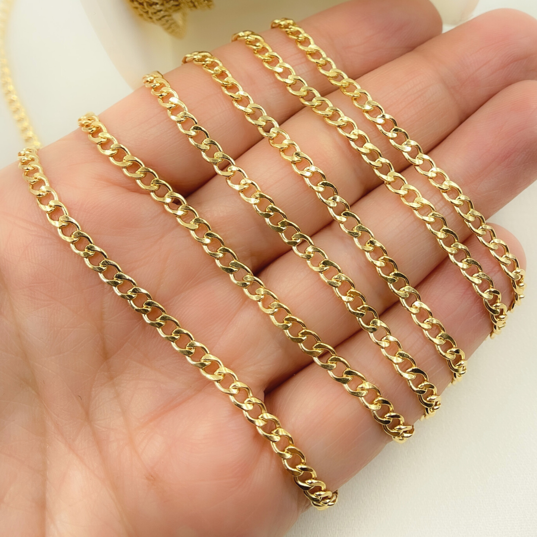 Gold Filled Flat Curb Link Chain