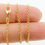 Load image into Gallery viewer, 025BLC. 14K Solid Gold Rolo Chain
