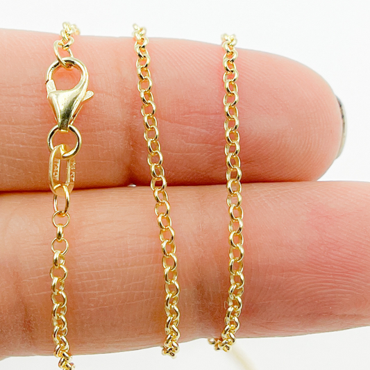 Solid Gold Rolo Chain