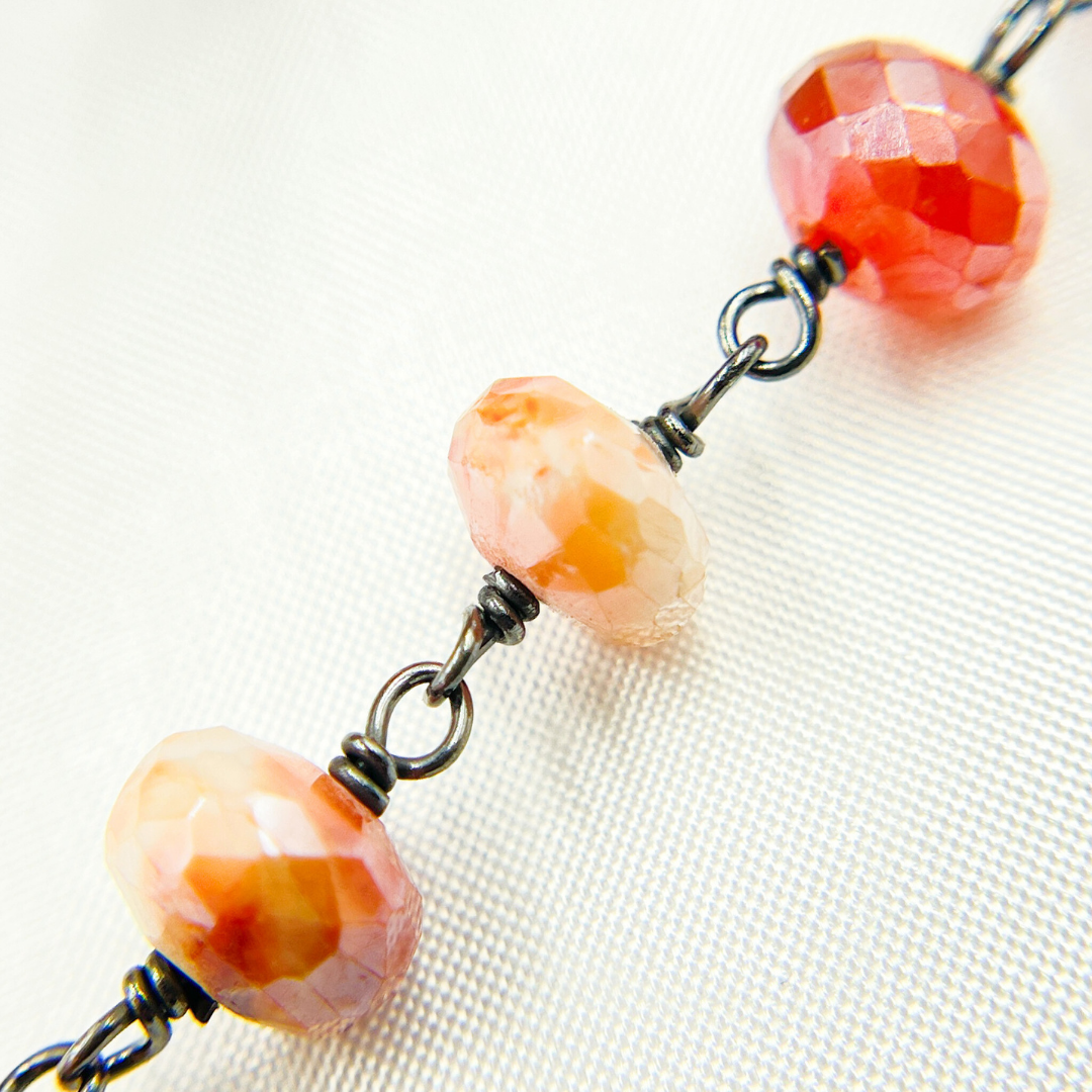 Coated Carnelian Oxidized Chain. CAR5