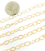 Load image into Gallery viewer, 14K Gold Filled Hammered Oval Link Chain. 720KGF
