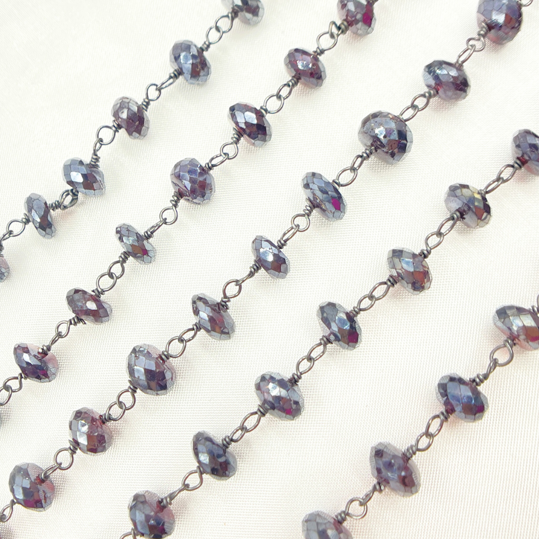 Coated Garnet Oxidized Wire Chain.