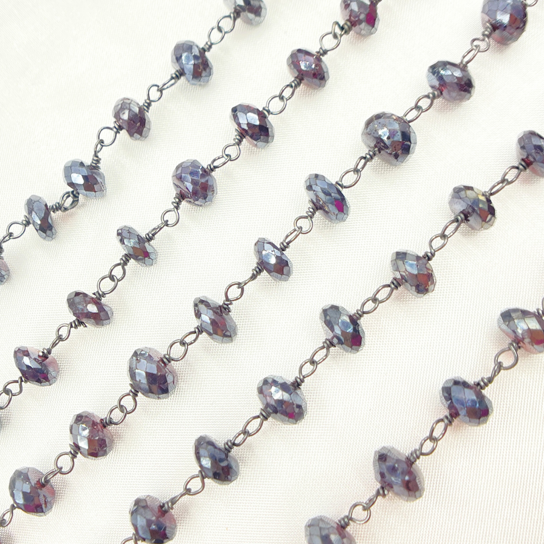 Coated Garnet Oxidized Wire Chain. CGR4