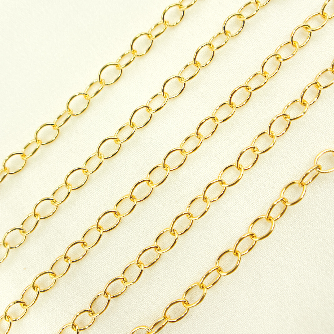 14k Gold Filled Oval Cable Link Chain. 2905GF