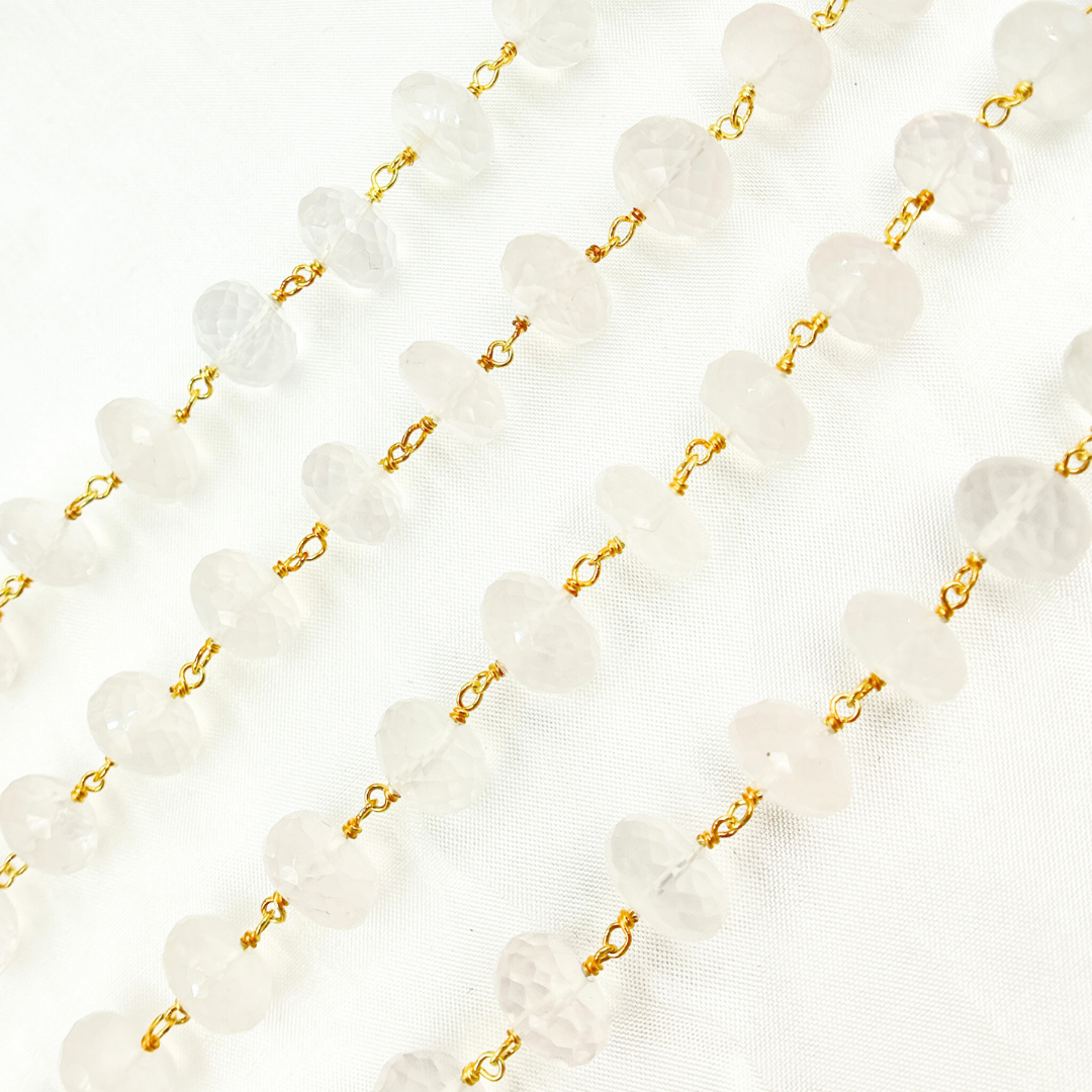 Rose Quartz Gold Plated Wire Chain
