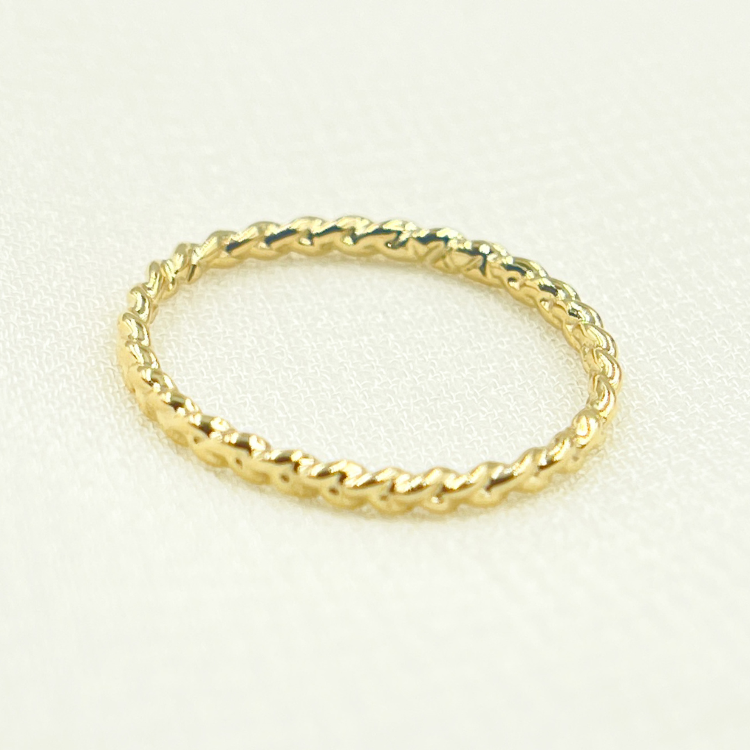 14K Solid Gold Braid Ring.