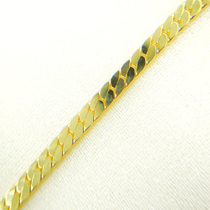 14K Solid Yellow Gold Flat Snake Chain