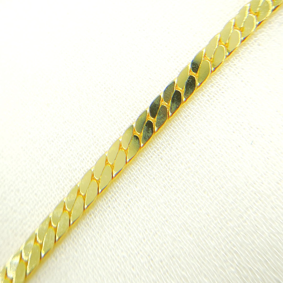 065GBPT2. 14K Solid Yellow Gold Flat Snake Chain