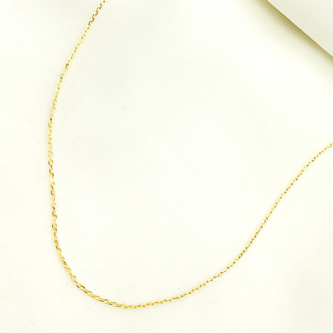 035R01TS. 14K Solid Gold Cable Chain