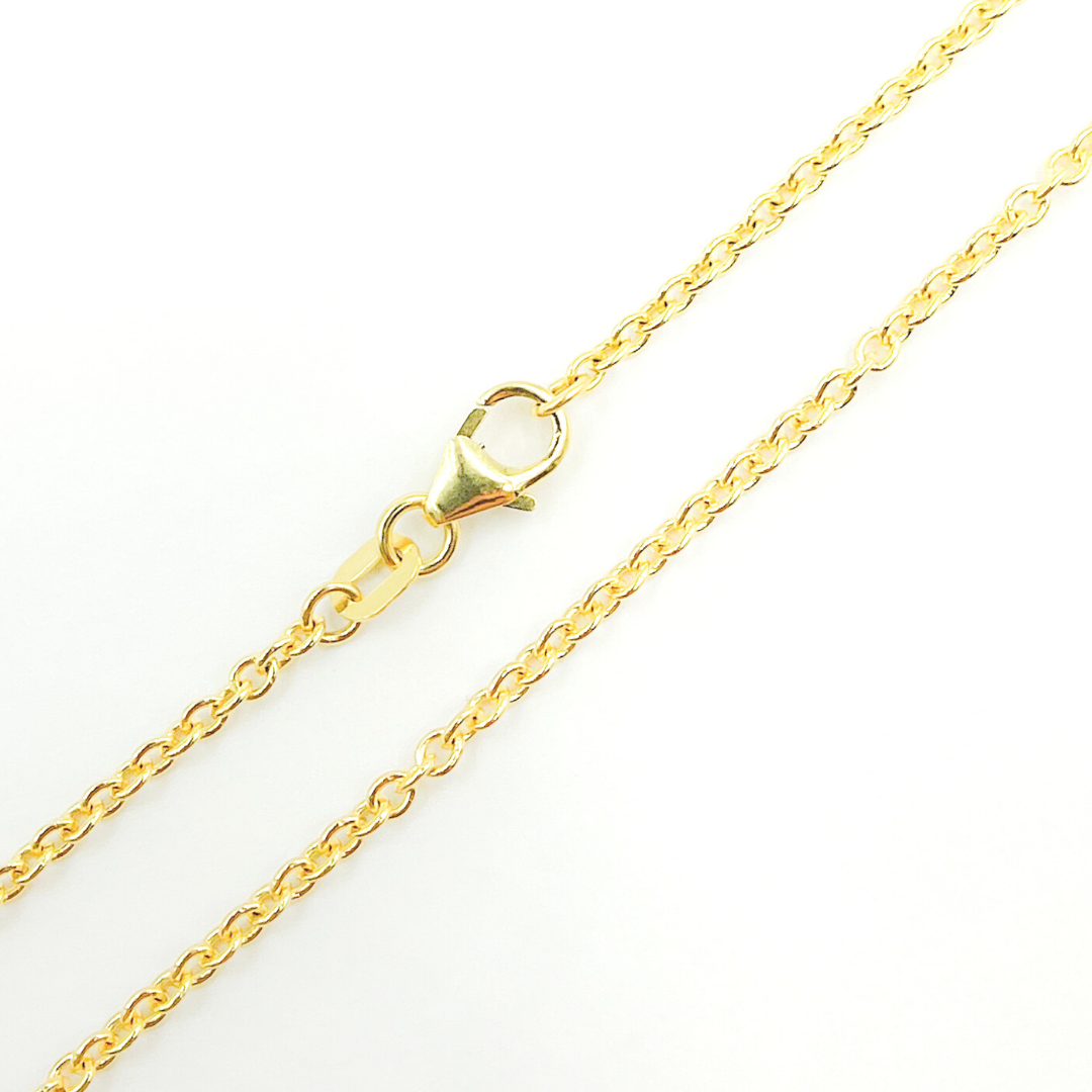 050KF. 14K Solid Gold Cable Chain