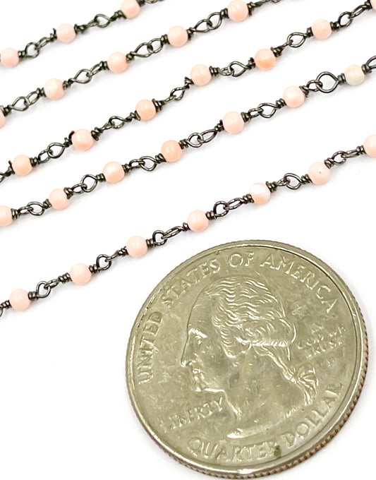 Coral Wire Wrap Chain.  COR4