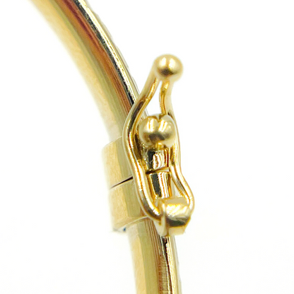 14K Solid Gold Matte Textured Bangle