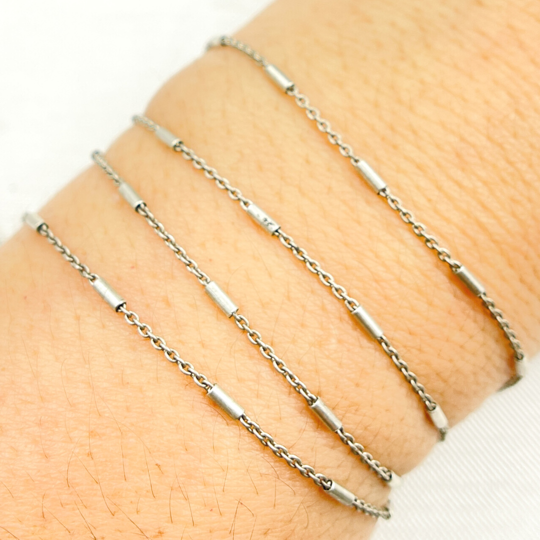 Oxidized Sterling Silver Satellite Chain
