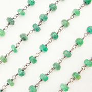 Dyed Emerald Oxidized Wire Chain