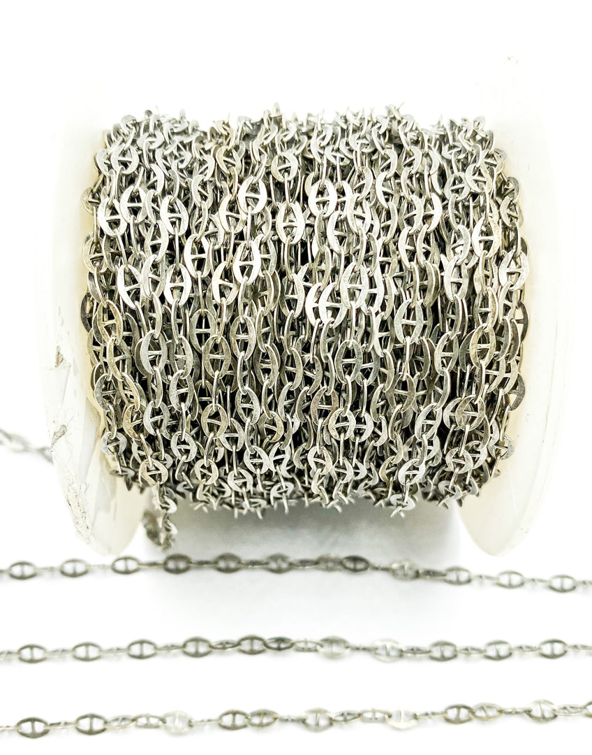 Oxidized 925 Sterling Silver Marina Chain. Z51OX