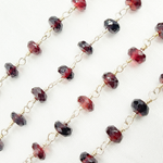 Load image into Gallery viewer, Garnet 925 Sterling Silver Wire Chain. GAR17
