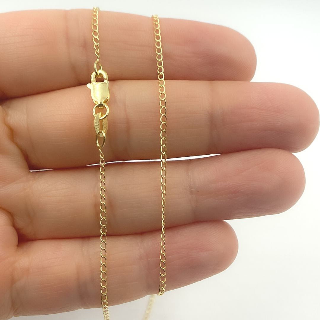 Solid Gold Long Curb Chain