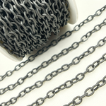 Load image into Gallery viewer, Black Rhodium 925 Sterling Silver Smooth Cable Link Chain. V79BR
