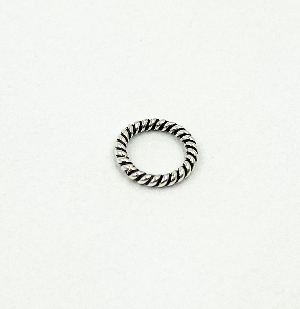 Oxidized 925 Sterling Silver Twisted Ring 6,8,10 & 12mm. OXTR1