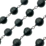 Load image into Gallery viewer, Black Onyx Gemstone Round Shape Chain. BO1
