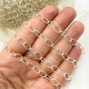 Sterling Silver Twisted Oval Link Chain
