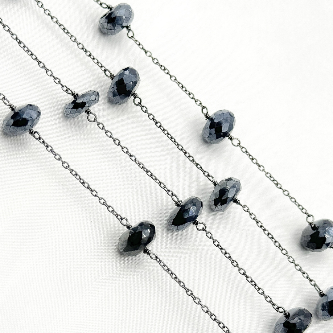 Coated Black Spinel Oxidized Wire Chain. CBS23