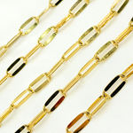 Load image into Gallery viewer, Gold Plated 925 Sterling Silver Flat Paperclip Chain. Y58GP
