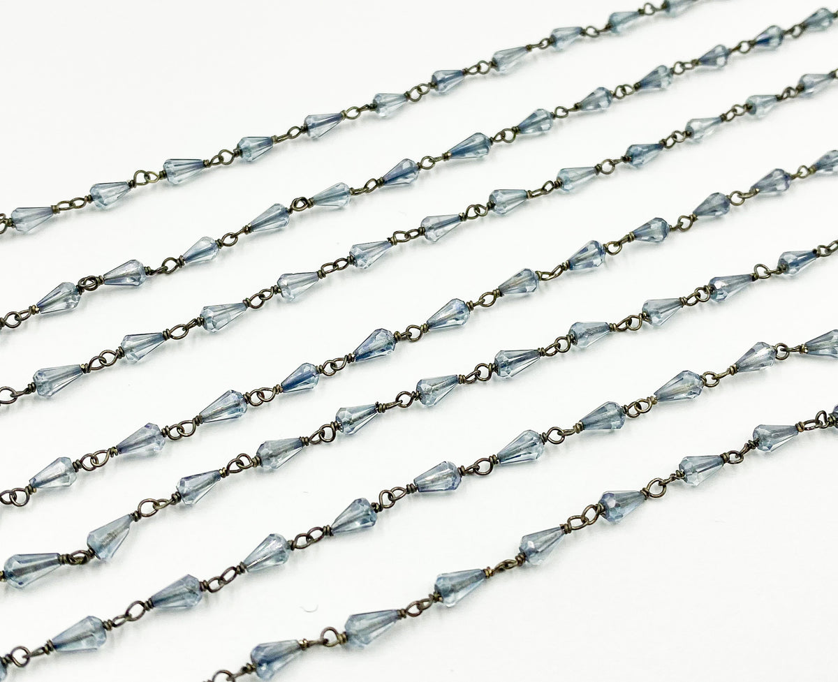 Coated Crystal Oxidized Wire Chain. CR13