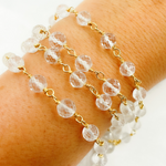 Load image into Gallery viewer, Crystal Round Gold Plated Wire Chain
