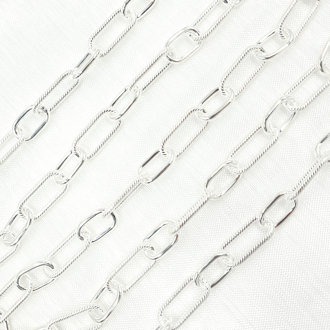 925 Sterling Silver Paperclip Chain. V147SS