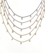 Load image into Gallery viewer, Created White Opal Round Shape Dangle Chain. CWO7
