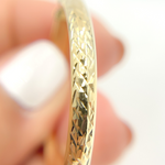 Load image into Gallery viewer, 14K Solid Gold Hollow Diamond Cut Hoop