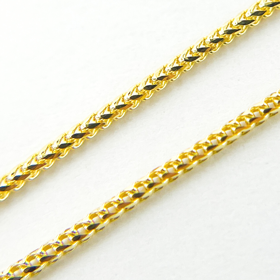 14K Solid Yellow Gold Fox Tail Chain