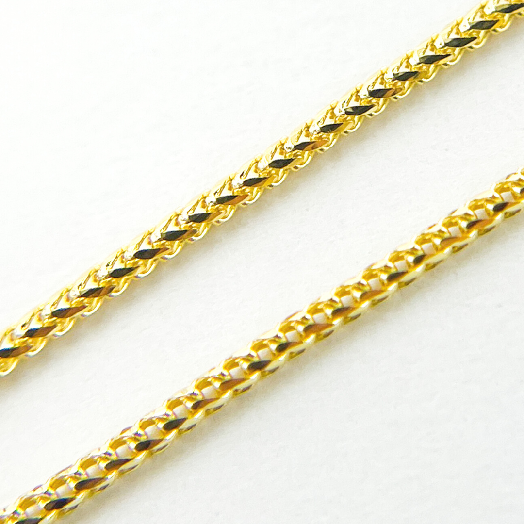 030FRDTL426. 14K Solid Gold Wheat Chain