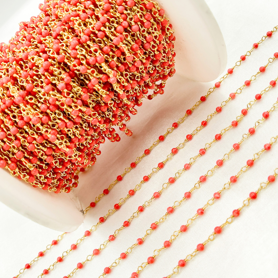 Coral Gold Plated Wire Chain