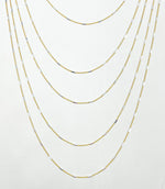 Load image into Gallery viewer, Z9GS1F. Sterling Silver Gold Plate Satellite Chain with Silver Tube
